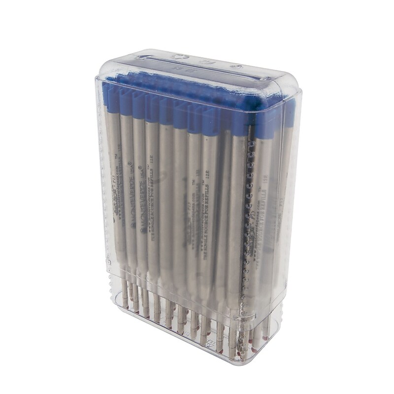 Monteverde Soft Roll Ballpoint Refill For Parker Pens, Medium Point, Blue Ink, 50/Pack (P154BU) image 1