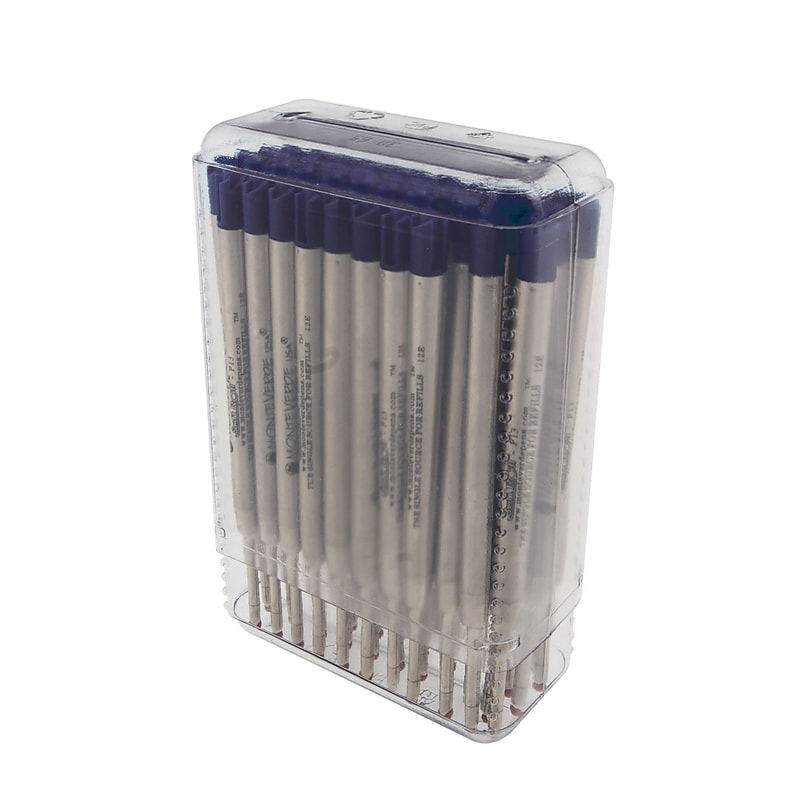 Monteverde Capless Ceramic Gel Refill For Parker Ballpoint Pens, Broad Point, Blue/Black Ink, 50/Pack (P444BB) image 1