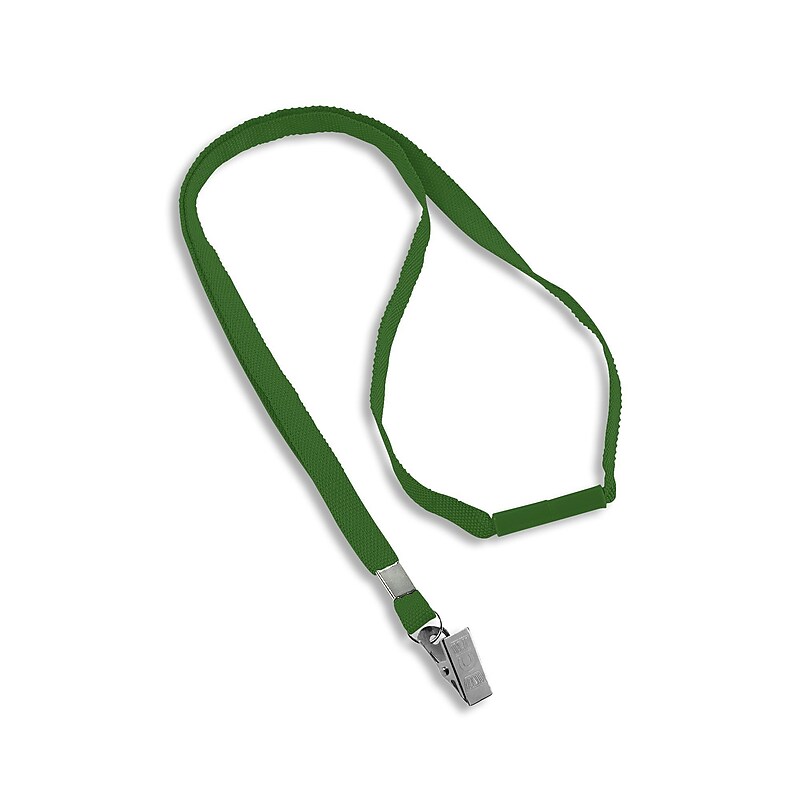 IDville Lanyard with Badge Attachment, Green, 25/Pack (1343500GRC31) image 1