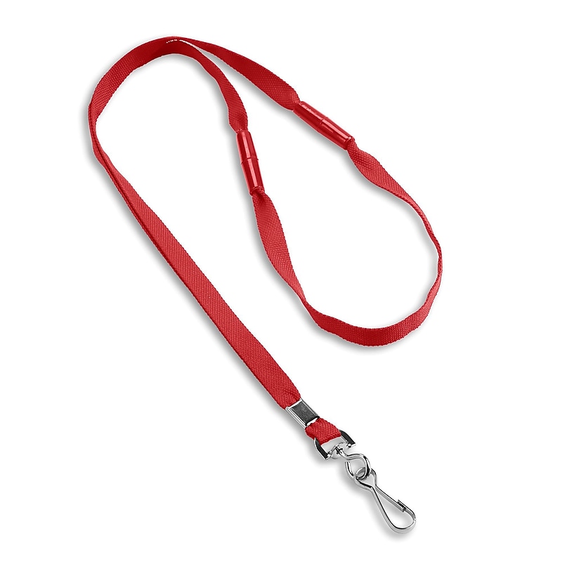 IDville Lanyard with Badge Attachment, Red, 25/Pack (1346659RD31) image 1