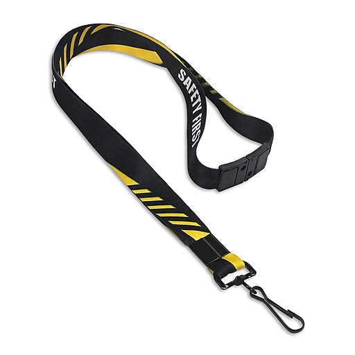 IDville 36" Safety First Lanyards with Breakaway Release, Black, 10