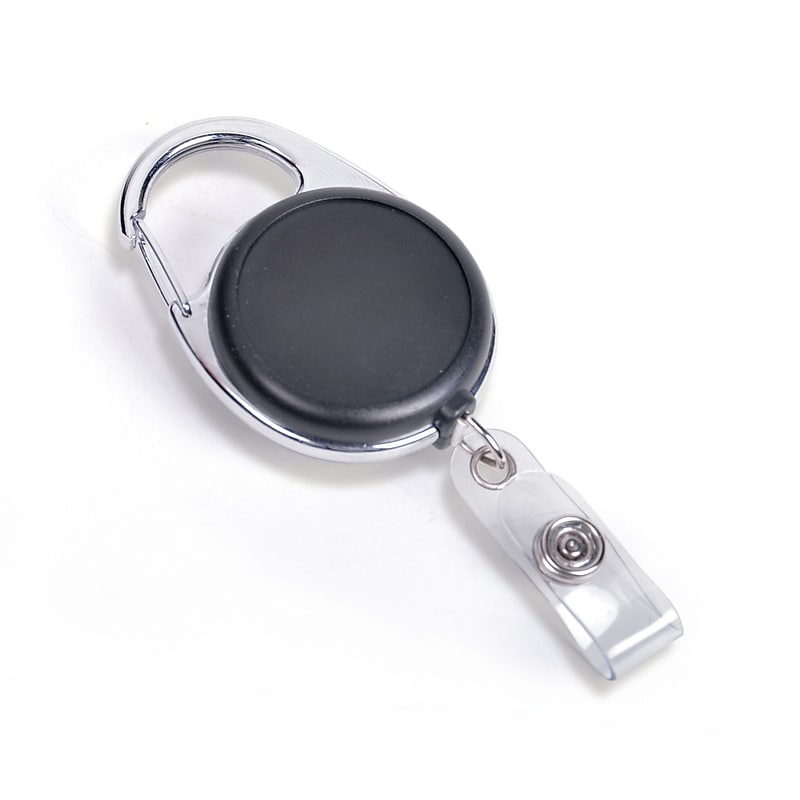 IDville Round Clip On ID Badge Holder, Black, 25/Pack (1343039BK31) image 1