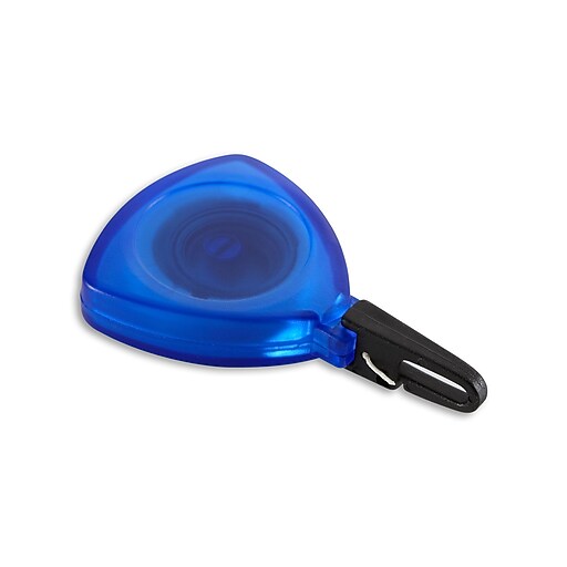 1343269BL31 Triangle Slide Clip Badge Reels, Blue, 25/Pack at Staples