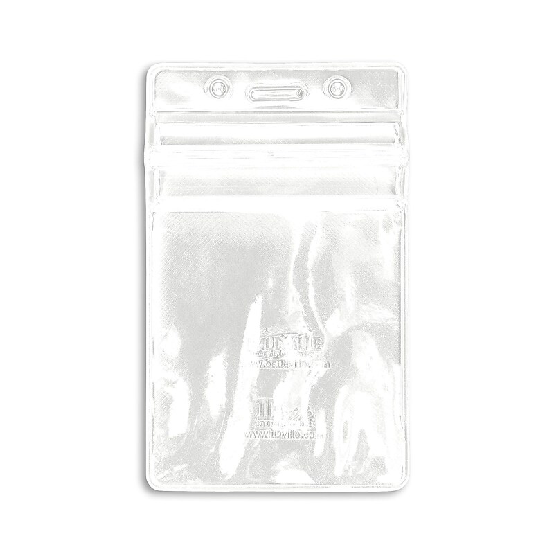IDville Lanyard ID Badge Holder, White, 50/Pack (1347026WT31) image 1