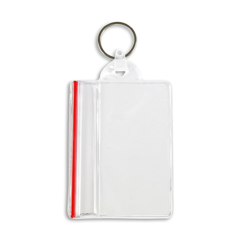 IDville Lanyard ID Badge Holder with Key Ring, Clear, 50/Pack (134674231) image 1
