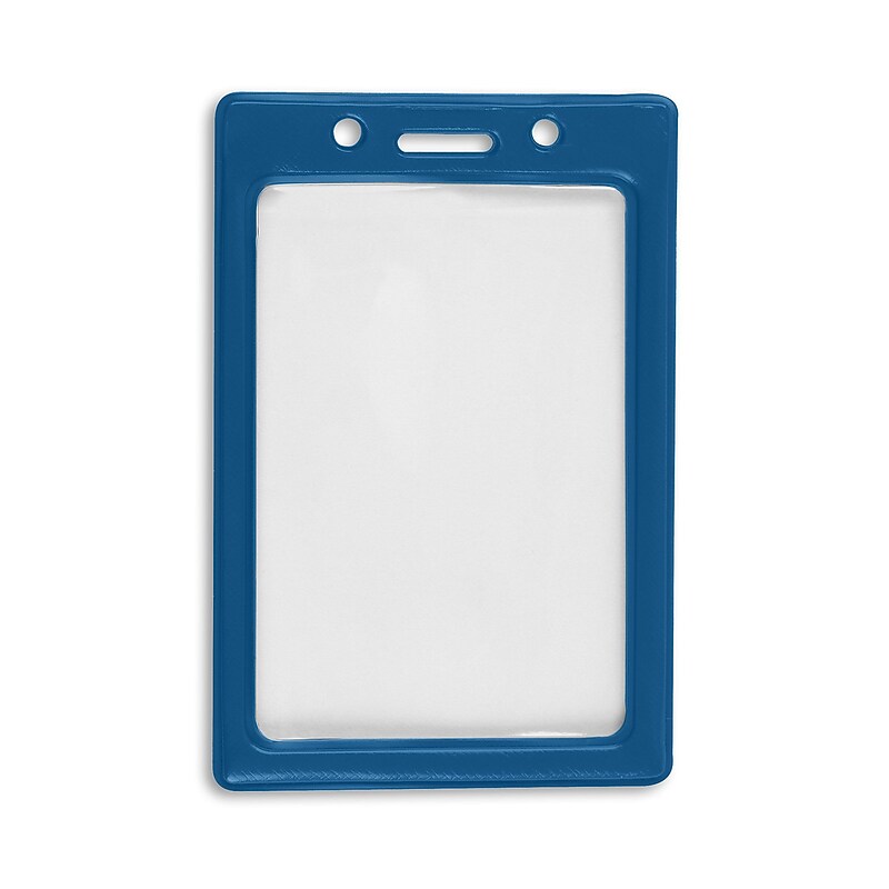 IDville Color Frame Lanyard ID Badge Holder, Blue, 50/Pack (1347031BL31) image 1