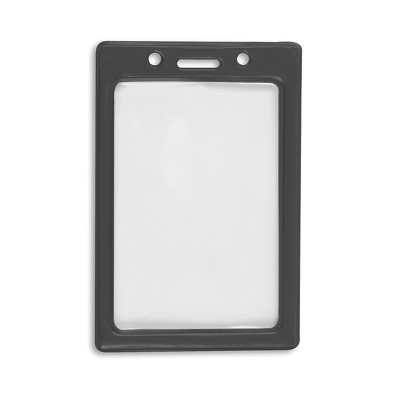 IDville Color Frame Lanyard ID Badge Holder, Black, 50/Pack (1347031BK31) image 1
