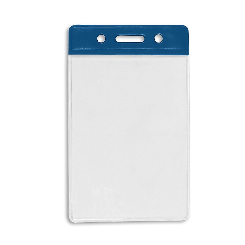 IDville Color Bar Lanyard ID Badge Holder, Royal Blue, 50/Pack (1345266RB31) image 1