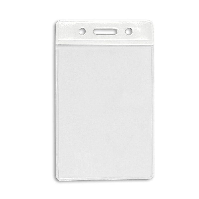 Idville Color Bar ID Badge Holders, White, 50/Pack (1345266WT31) image 1