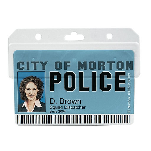 IDville Horizontal Swipe Card Badge Holders, Clear, 25/Pack (134528431
