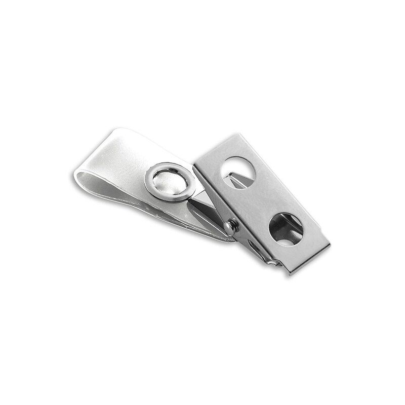IDville ID Badge Clips, White, 100/Pack (1341197WT31) image 1