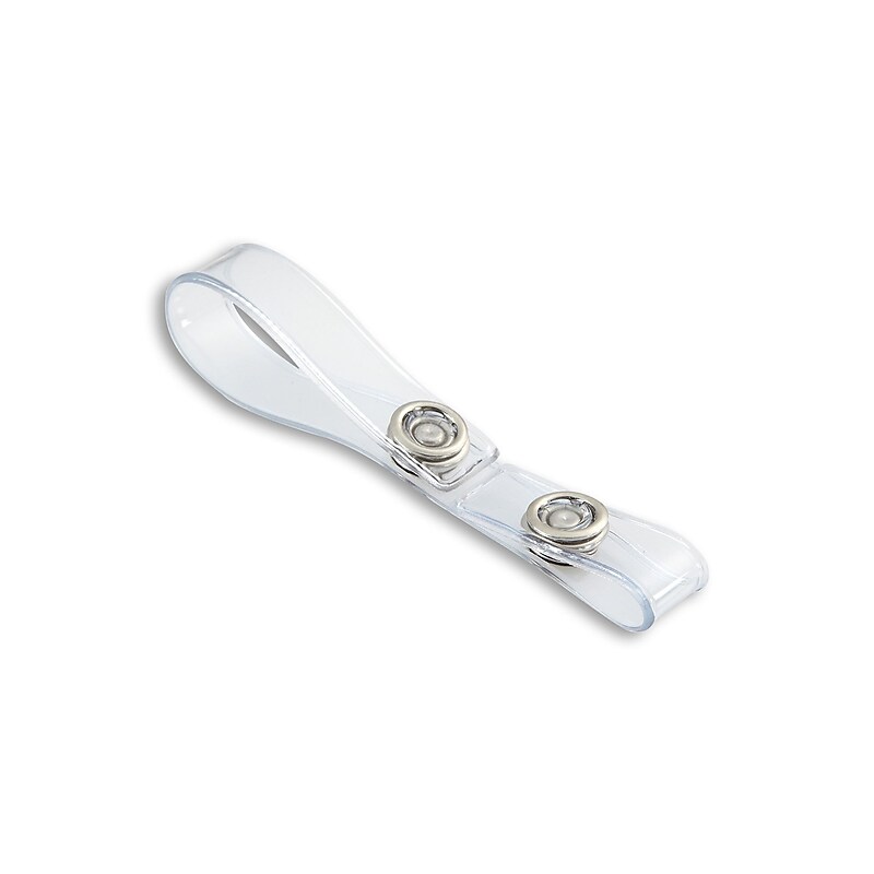 IDville Snap On ID Badge Holder, White, 100/Pack (137671531) image 1