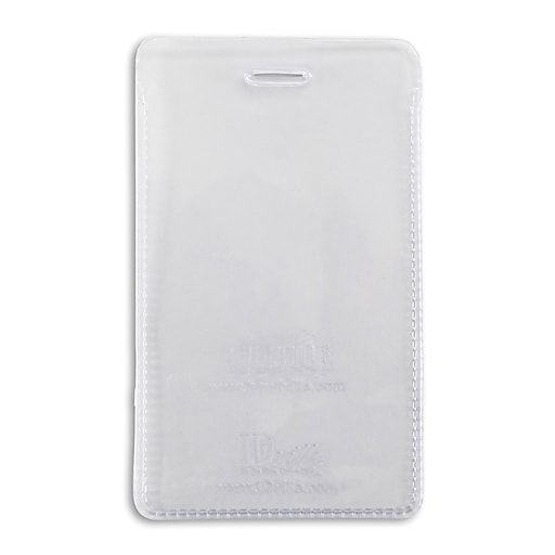 IDville Vertical Credit Card Size Badge Holders with Slot, Clear, 50 ...