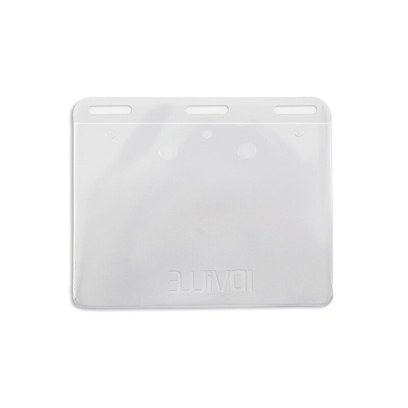 IDville No-Flip Lanyard ID Badge Holder, Clear, 50/Pack (134302731) image 1