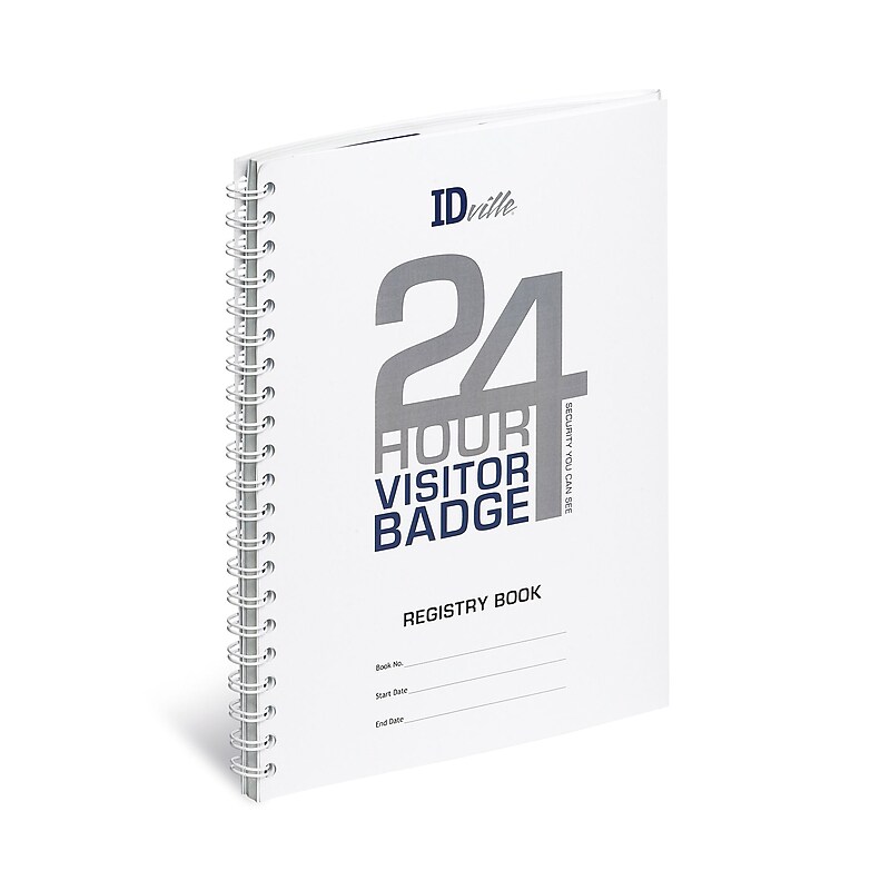 IDville 24 Hour Visitor Book, 8.5" x 11", Multicolored (134678431) image 1