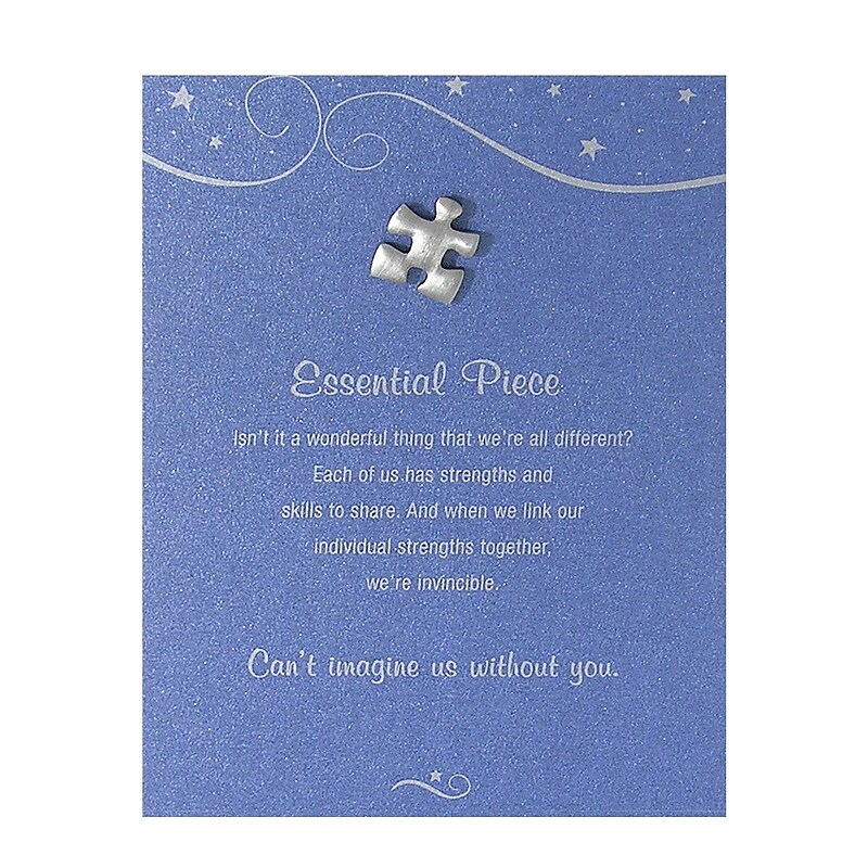 Baudville® Character Pin W/ Card, Essential Piece - Blue Card image 1