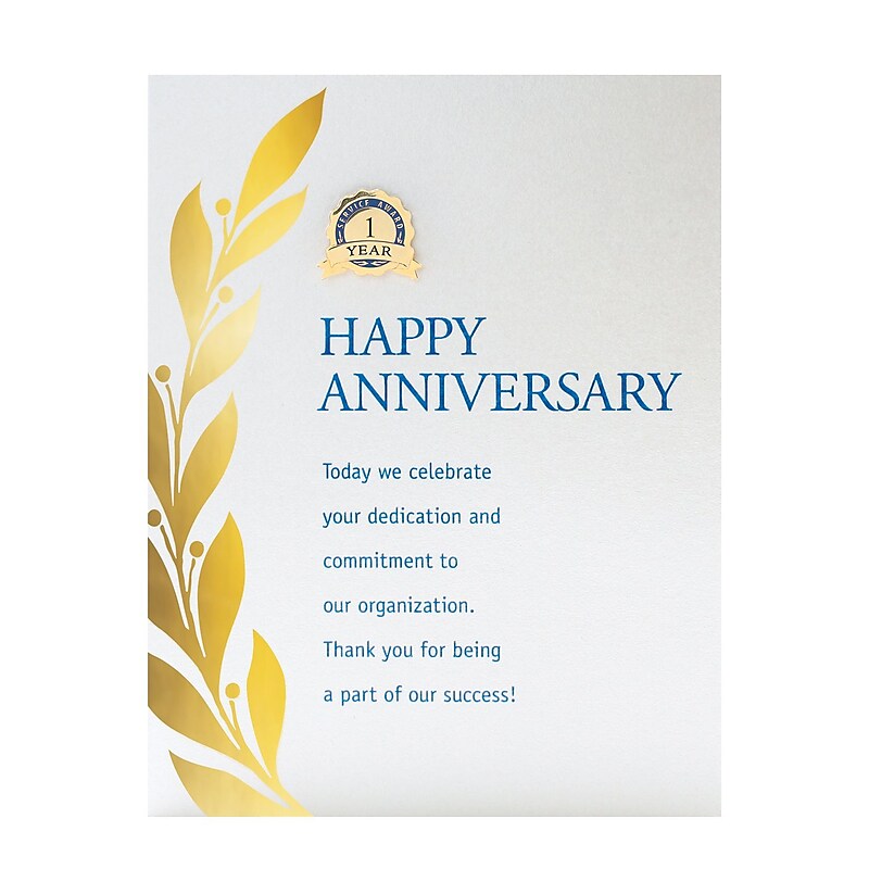 Baudville® Character Pin W/ Card, Happy Anniversary - 01 image 1