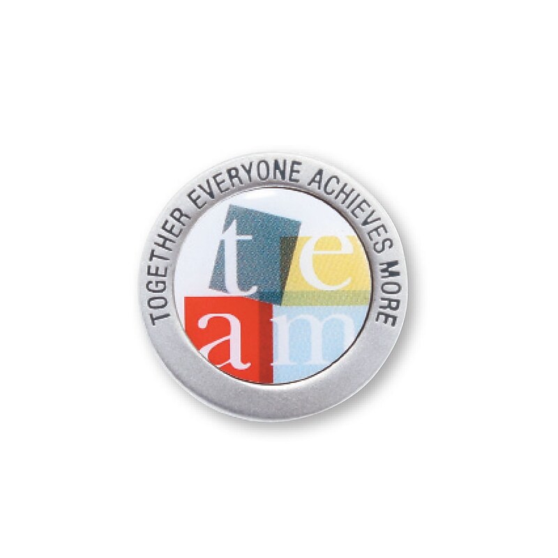 Baudville® Lapel Pin, T.E.A.M: Together Everyone Achieves More Round image 1