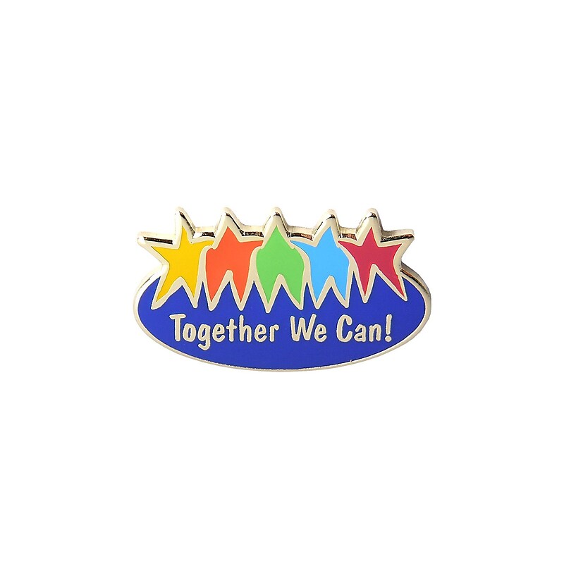Baudville® Multi-Color Lapel Pin, Together We Can image 1