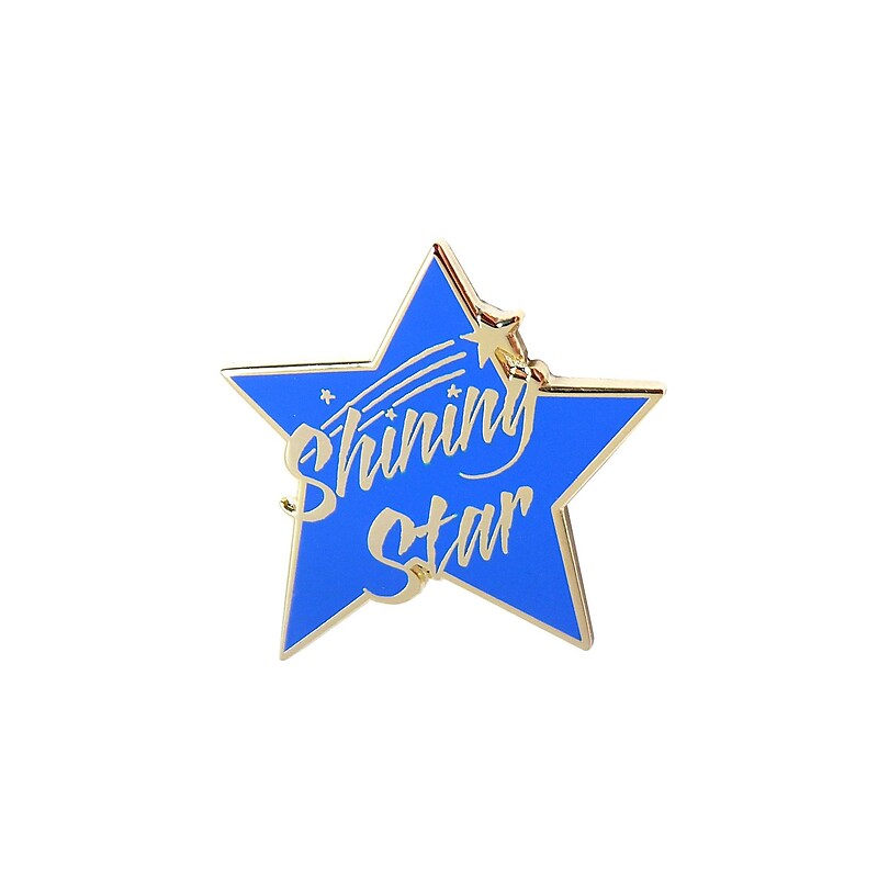 Baudville® Lapel Pin, Shining Star Blue image 1