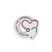 Baudville® Lapel Pin, Nurses Make the Difference Stethoscope