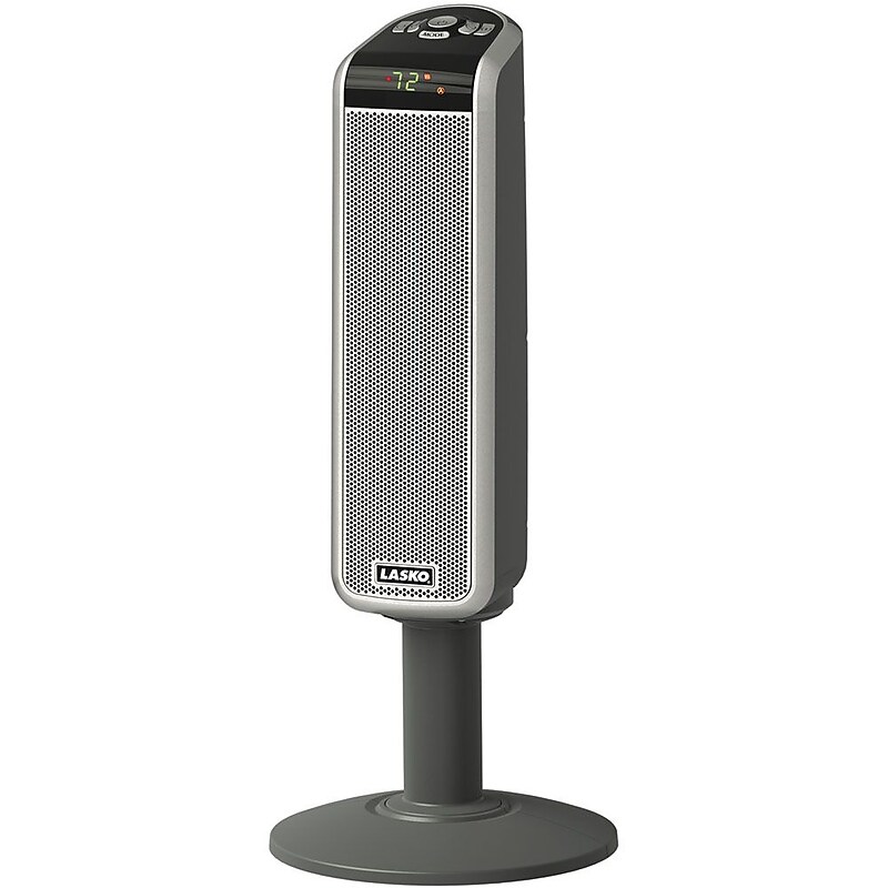 Lasko 1500-Watt Ceramic Pedestal Heater, Gray (5397) image 1