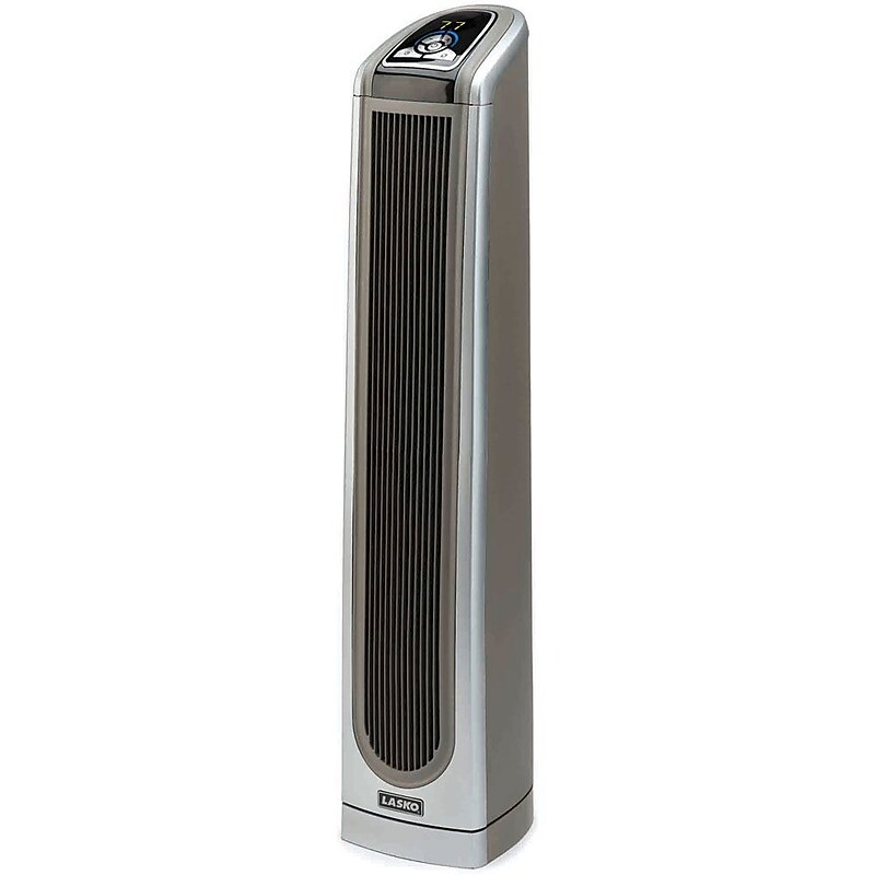 Lasko 1500-Watt Ceramic Tower Heater, Gray (5588) image 1