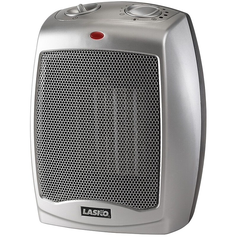 Lasko 1500-Watt Ceramic Heater, Silver (754200) image 1