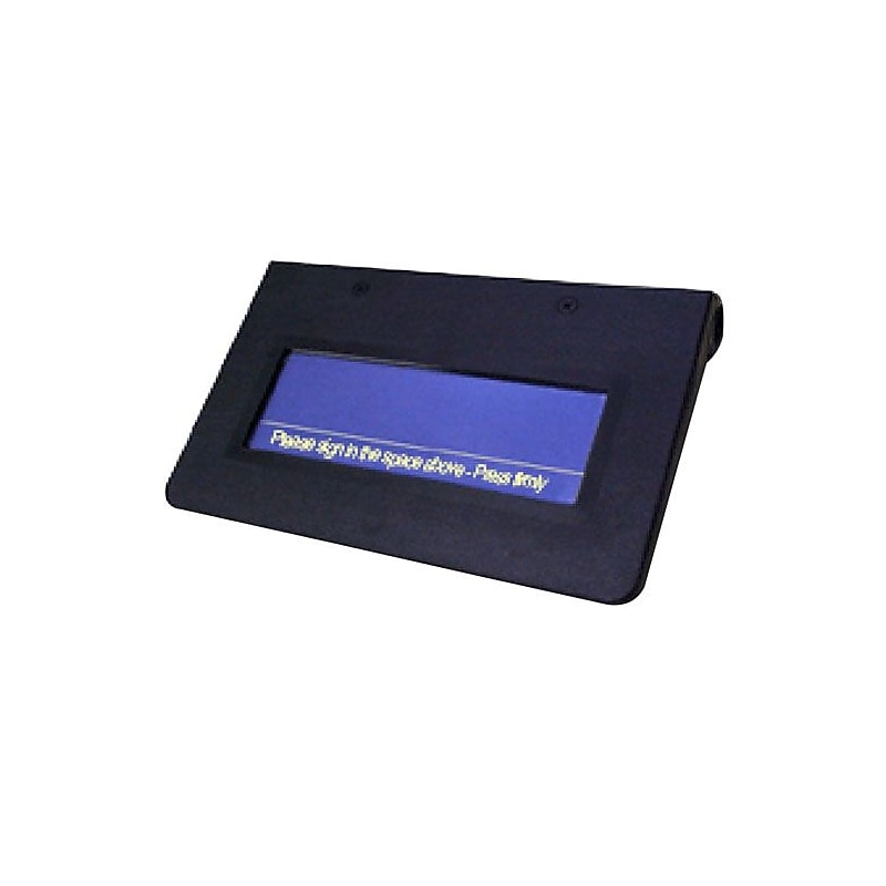 Topaz® SigLite® 1x5 Serial Signature Pad With Stylus, Black, 4.3" x 1.4" image 1