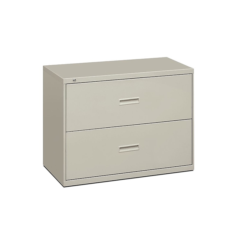HON Lateral File, 2 Drawers, Molded Pull, 36"W, Light Gray Finish (BSX482LQ) image 1