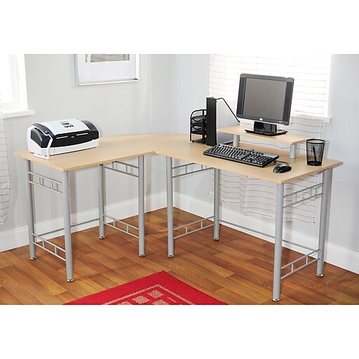 Shop Staples For Tms Engineered Wood Corner Computer Desk Natural