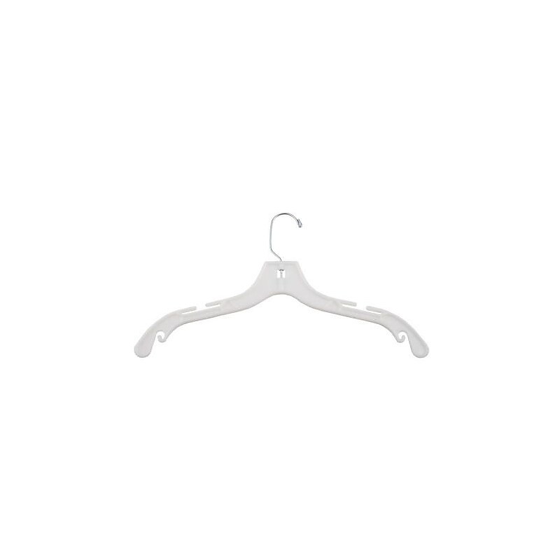 Nahanco Jumbo Heavy Weight Plastic Clothes Hangers, White, 100/Pack (1300WW) image 1