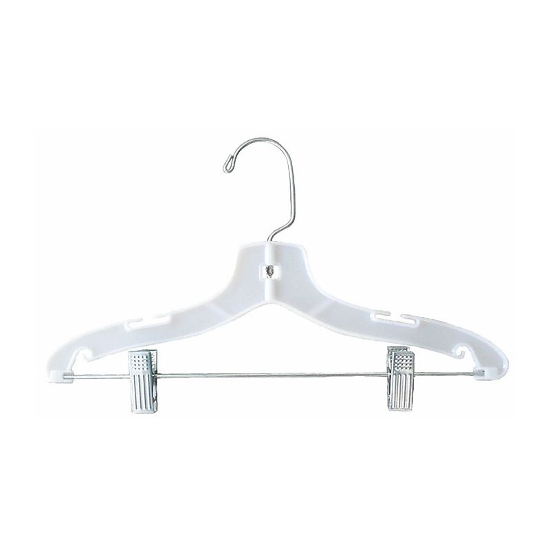 Nahanco Super Heavy Weight Plastic Clothes Hangers, White, 100/Pack (1414RC) image 1