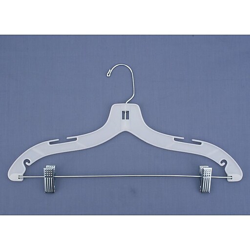 NAHANCO Plastic HiImpact Heavy Weight Suit Hanger With Metal Clips