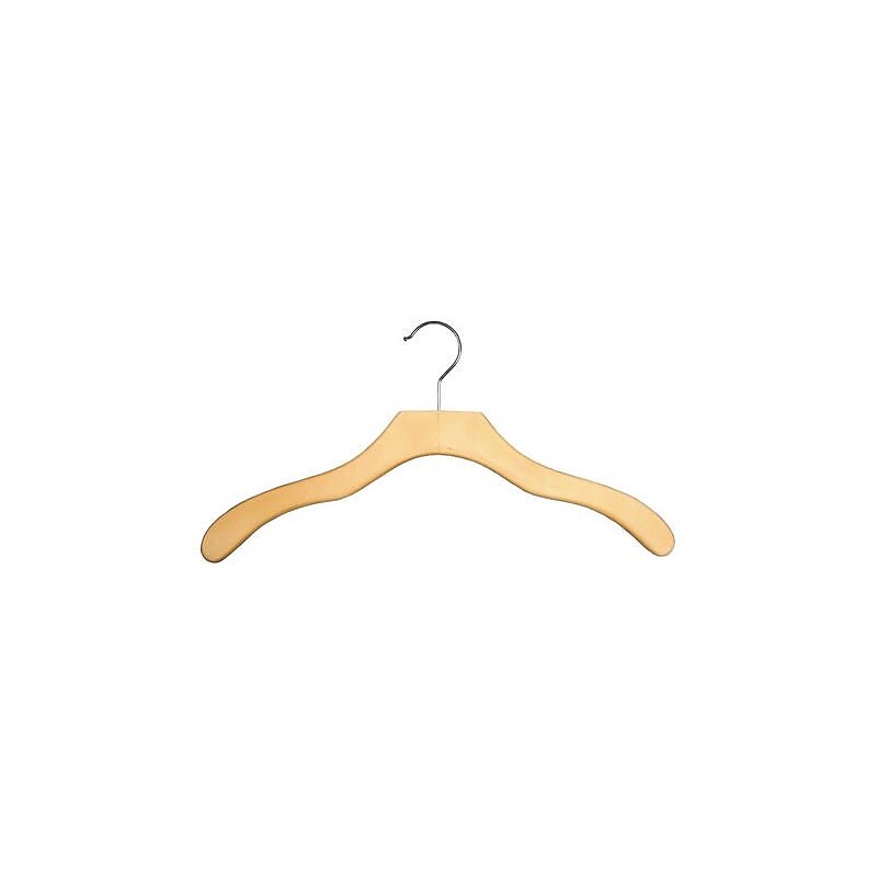 NAHANCO Wood Contemporary Top Hanger, Natural, 100/Pack (2007-20N) image 1