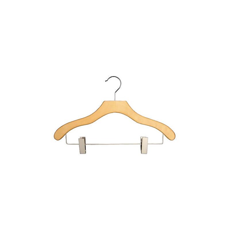NAHANCO Wood Contemporary Coordinate Hanger, Natural, 100/Pack (2007-22N) image 1