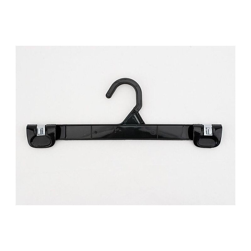 NAHANCO 12" Plastic Snap Grip Hook Skirt/Slack Hanger, Black, 200/Pack (2681-12) image 1