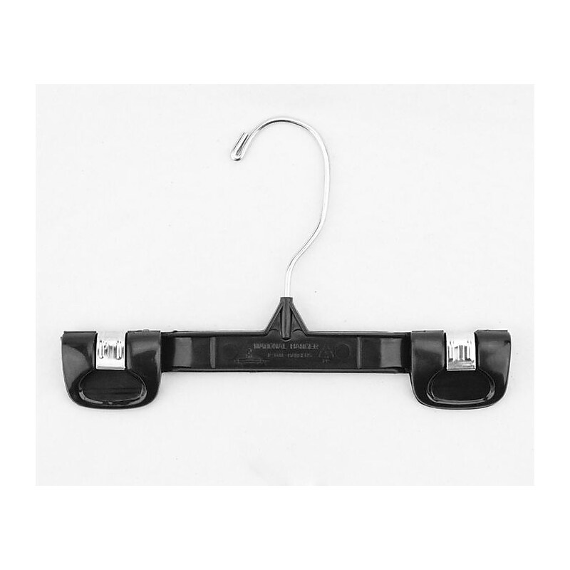 NAHANCO 8" Snap Grip Skirt/Slack Hanger, Chrome Hook, Black, 200/Pack (2686-8) image 1