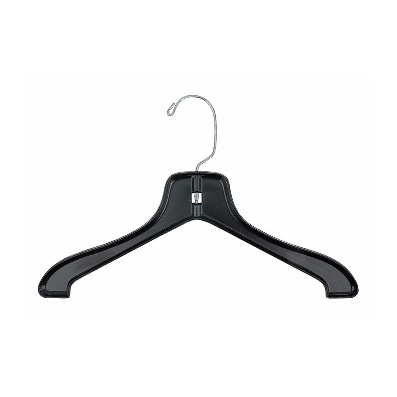 Nahanco Super Heavy Weight Plastic Clothes Hangers, Black, 100/Pack (2714) image 1