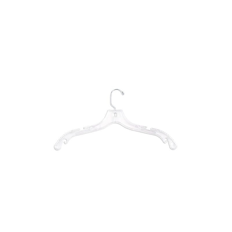 Nahanco 17" Plastic Jumbo Heavy Weight Bridal Hanger, Clear, 100/Box (300WW) image 1