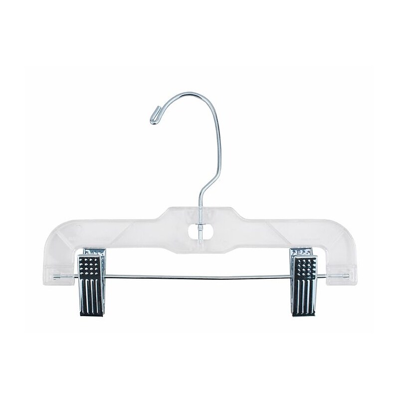 Nahanco Heavy Weight Infant Plastic Clothes Hangers, Clear, 100/Pack (610RCLH) image 1