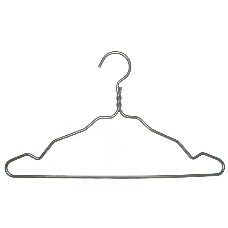 NAHANCO 16 1/2" Brushed Aluminum Notched Hanger, 100/Pack (8401N) image 1