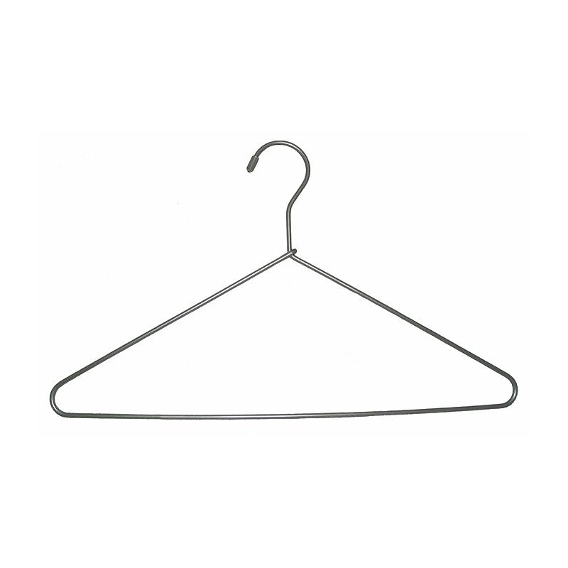 NAHANCO 16 1/4" Metal Standard Top Hanger, Brushed Aluminum, 100/Pack image 1