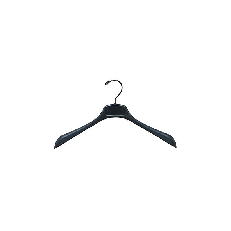 NAHANCO 17" Contour Coat Hanger, Black, 100/Pack (NHC17) image 1