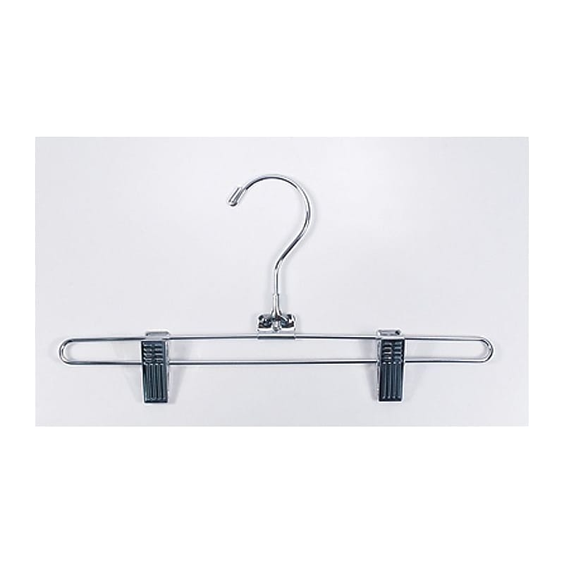 Nahanco 12" Metal Skirt Hanger, Chrome, 100/Pack (SKT12) image 1