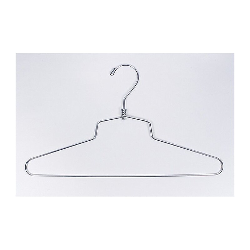 NAHANCO 12" Metal Shirt/Dress Hanger, Chrome, 100/Pack image 1