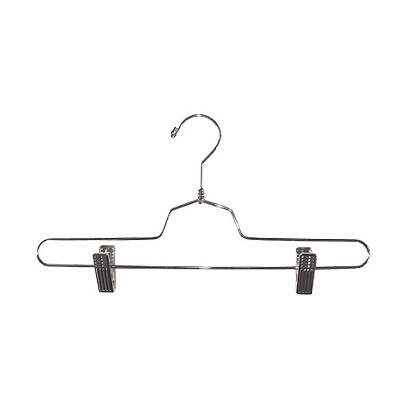 NAHANCO 14" Pant Hanger, Chrome Hook, 100/Pack image 1
