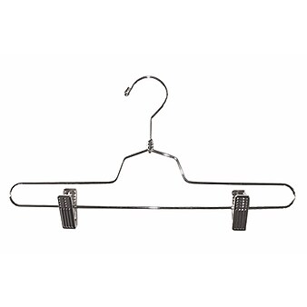 NAHANCO 14" Pant Hanger, Chrome Hook, 100/Pack