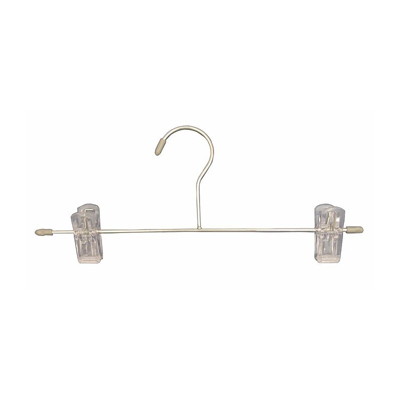 NAHANCO Plastic Tipped Intimate Apparel Bottom Hanger, Chrome Hook, Grey, 100/Pack image 1