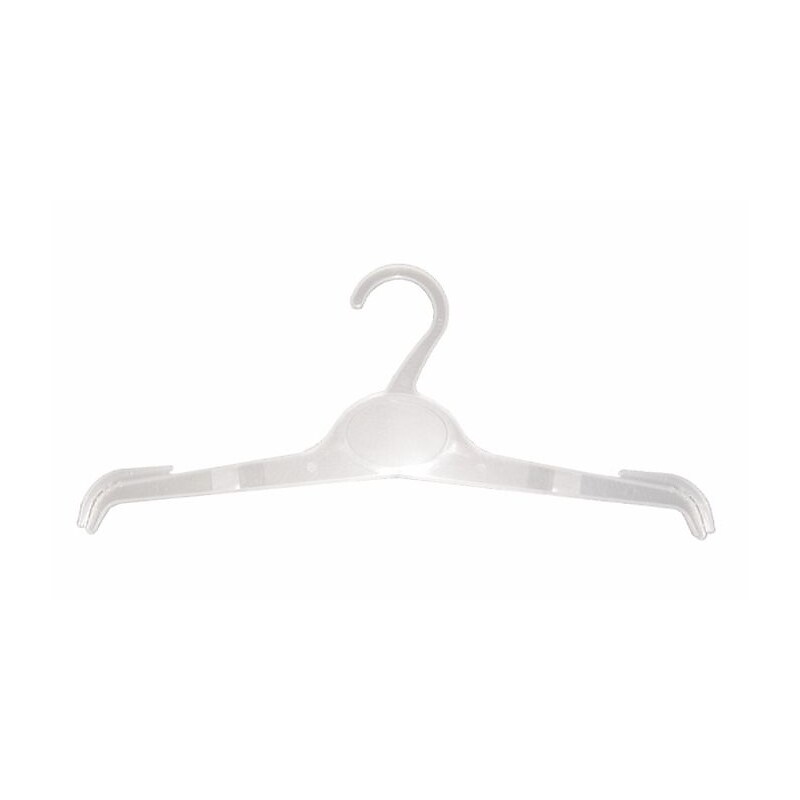 NAHANCO 12 1/4" Polystyrene Intimate Apparel Hanger, Clear, 500/Pack image 1